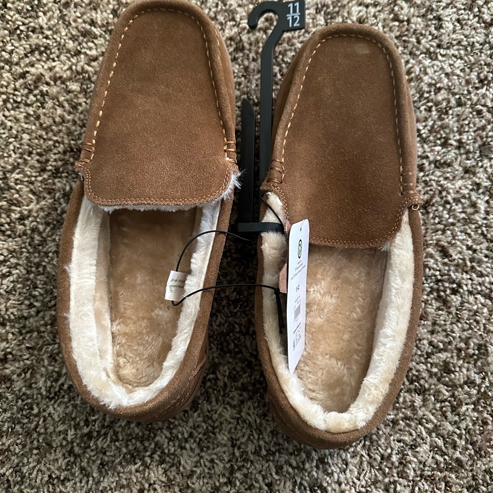 George Tan Suede Loafers with Plush Lining